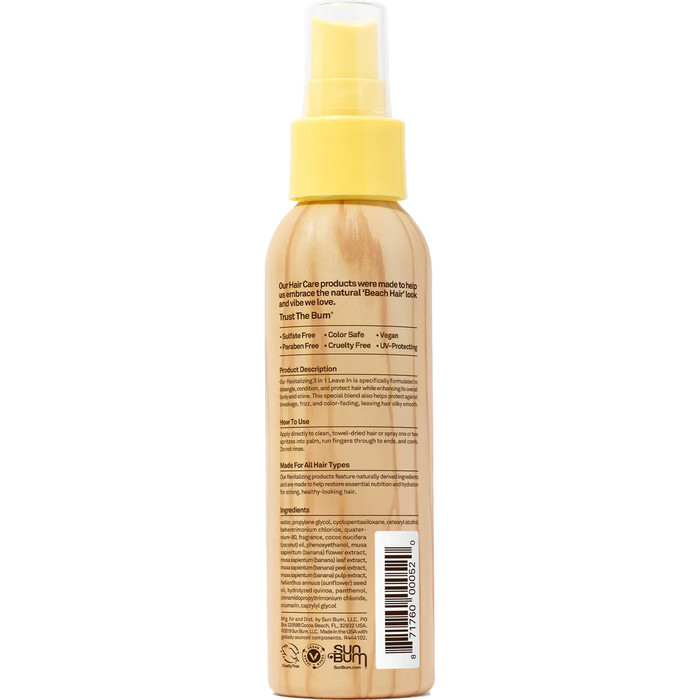 2024 Sun Bum Revitalizing 3 in 1 Leave in Hair Conditioner 118ml SB322442